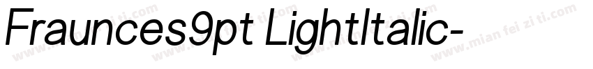 Fraunces9pt LightItalic字体转换